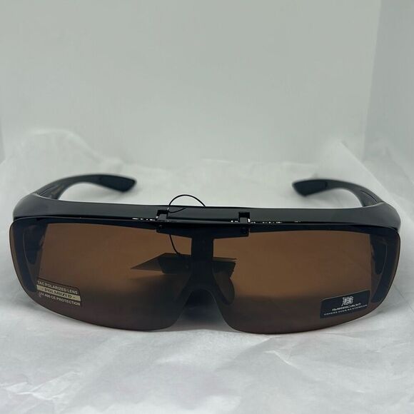 Barricade Tortoise Flip-Up Fit Over Driving Sunglasses – Model PZ-BAR605 - Picture 4 of 5